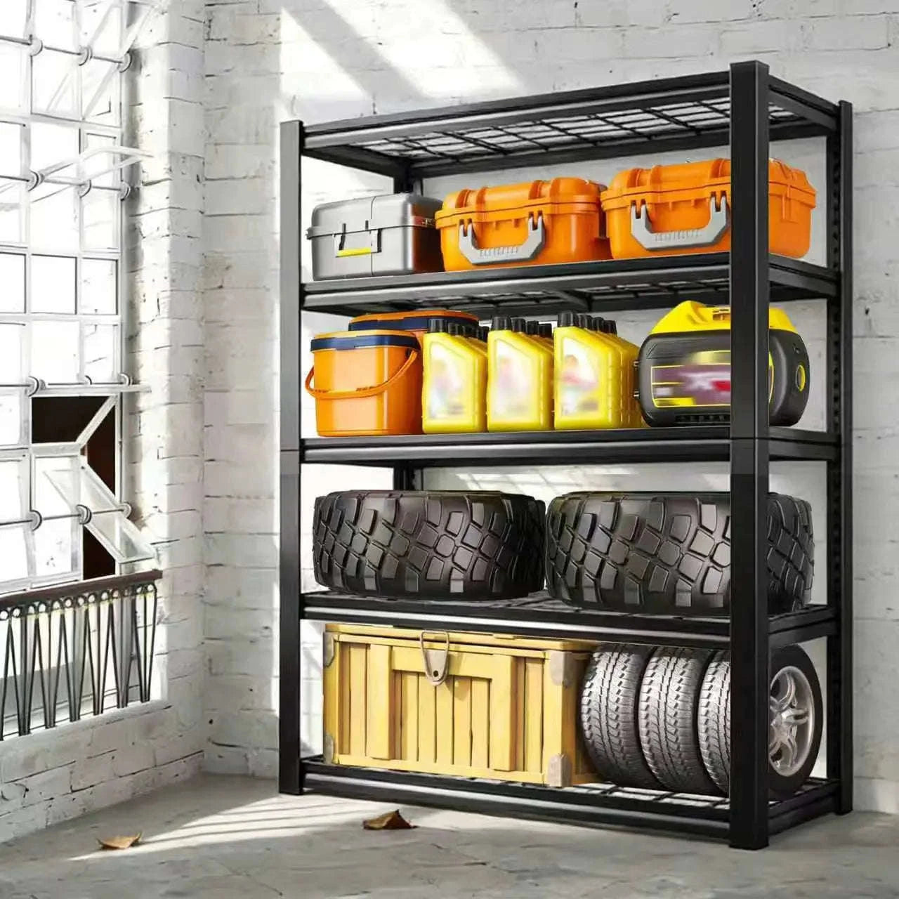 72" Adjustable Metal Storage Rack Double Layer Utility Shelving-High Quality 72H / United States