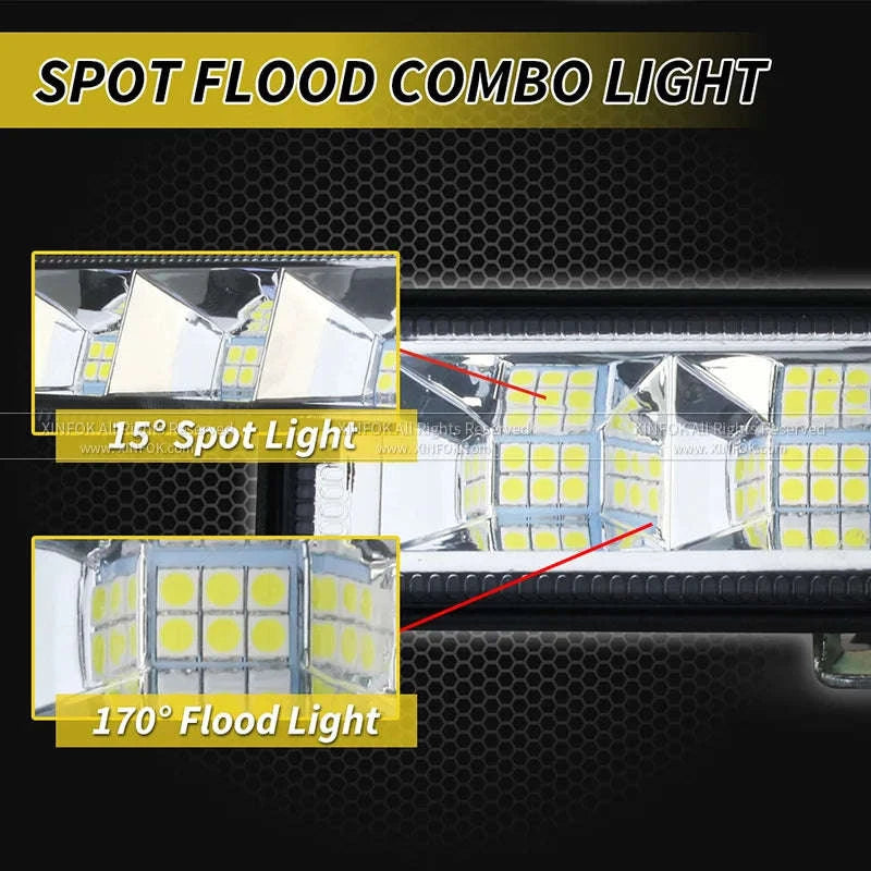 72W LED Work Light Bar 4x4 Combo Beam 12V 24V-72w 1pcs