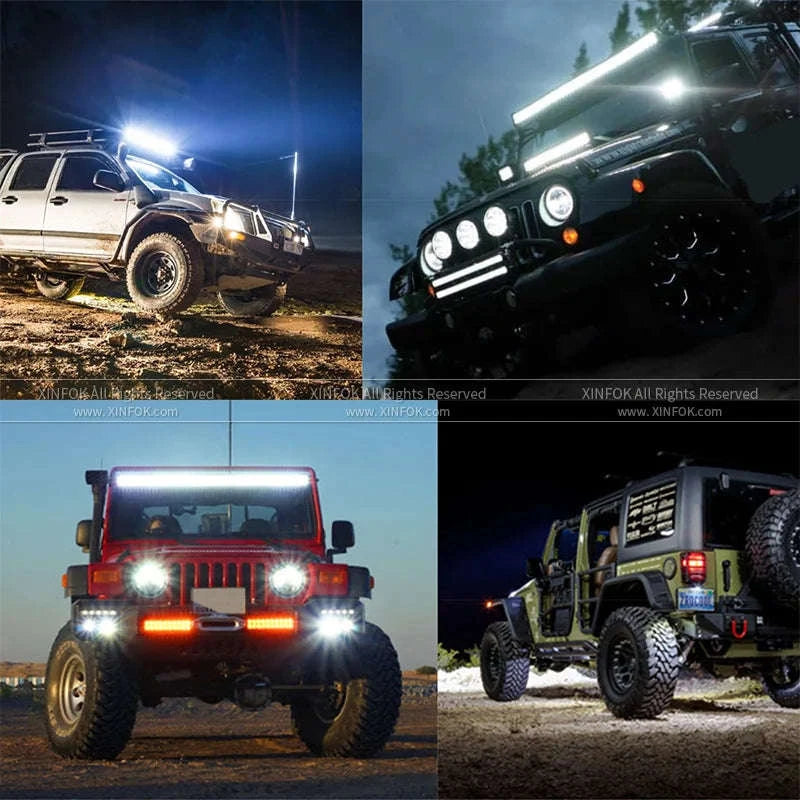 72W LED Work Light Bar 4x4 Combo Beam 12V 24V-72w 1pcs