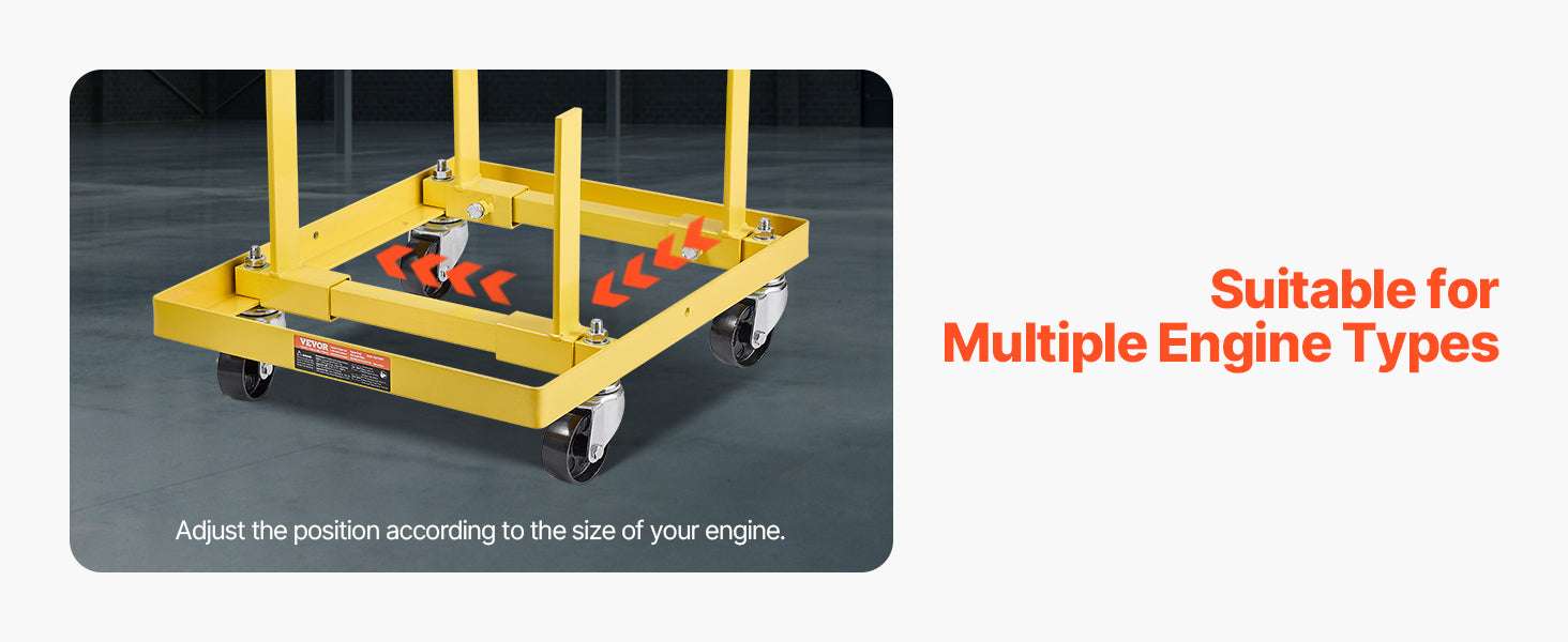 750 lbs Engine Stand with Swivel Casters for Stable Repair Work-Adjustable / spain