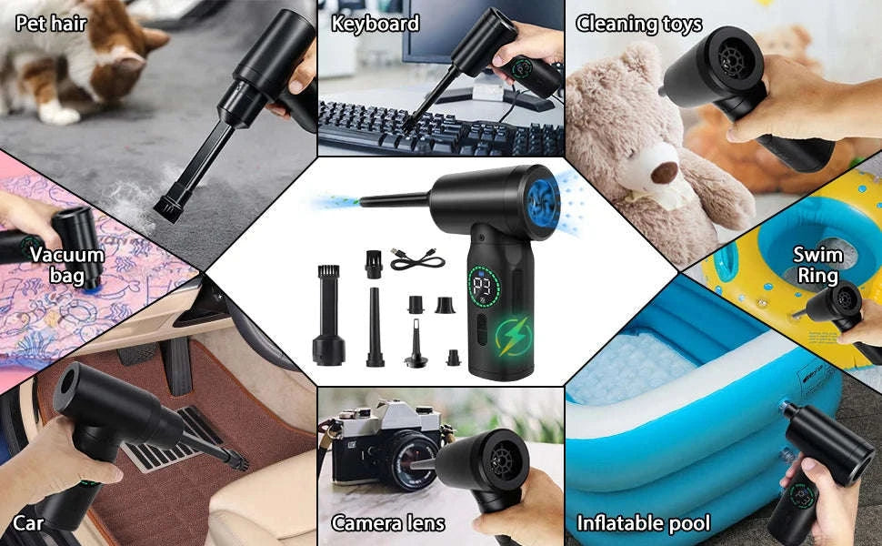 7500mAh Portable Air Duster & Vacuum Cleaner-CF01-A