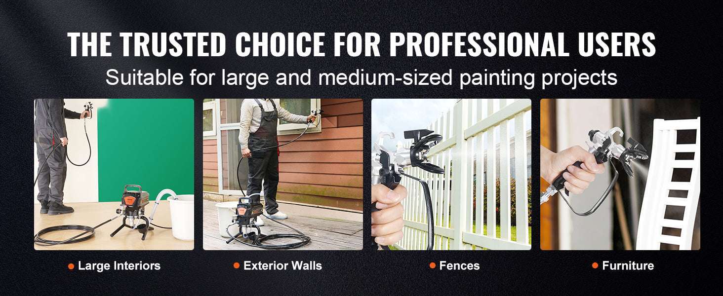 750W/950W Airless Paint Sprayer 3000 PSI High Pressure System-750W / United States