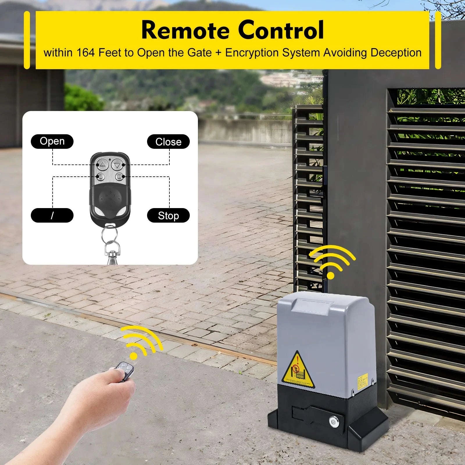750W Sliding Electric Gate Opener with Remote Control-GERMANY