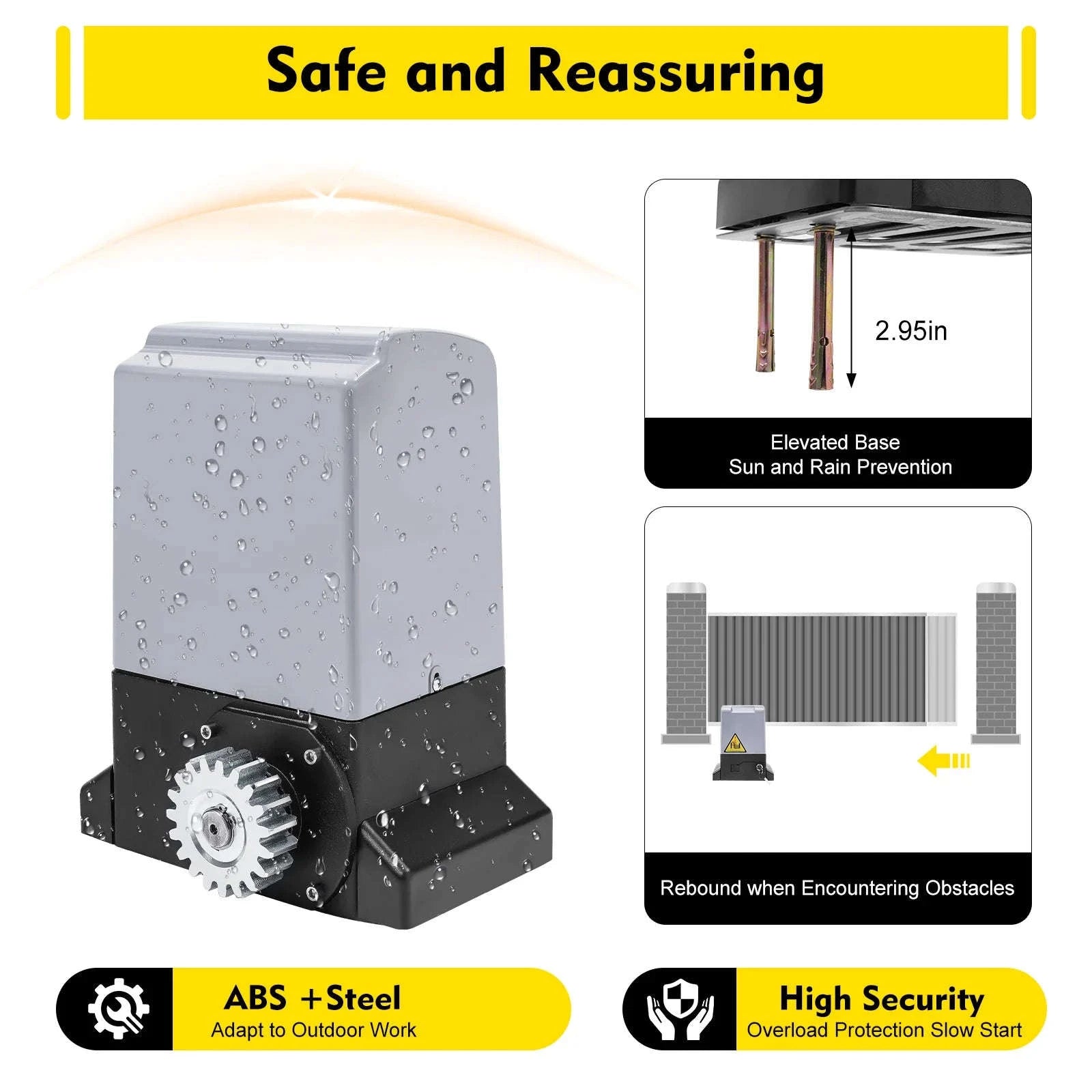750W Sliding Electric Gate Opener with Remote Control-GERMANY