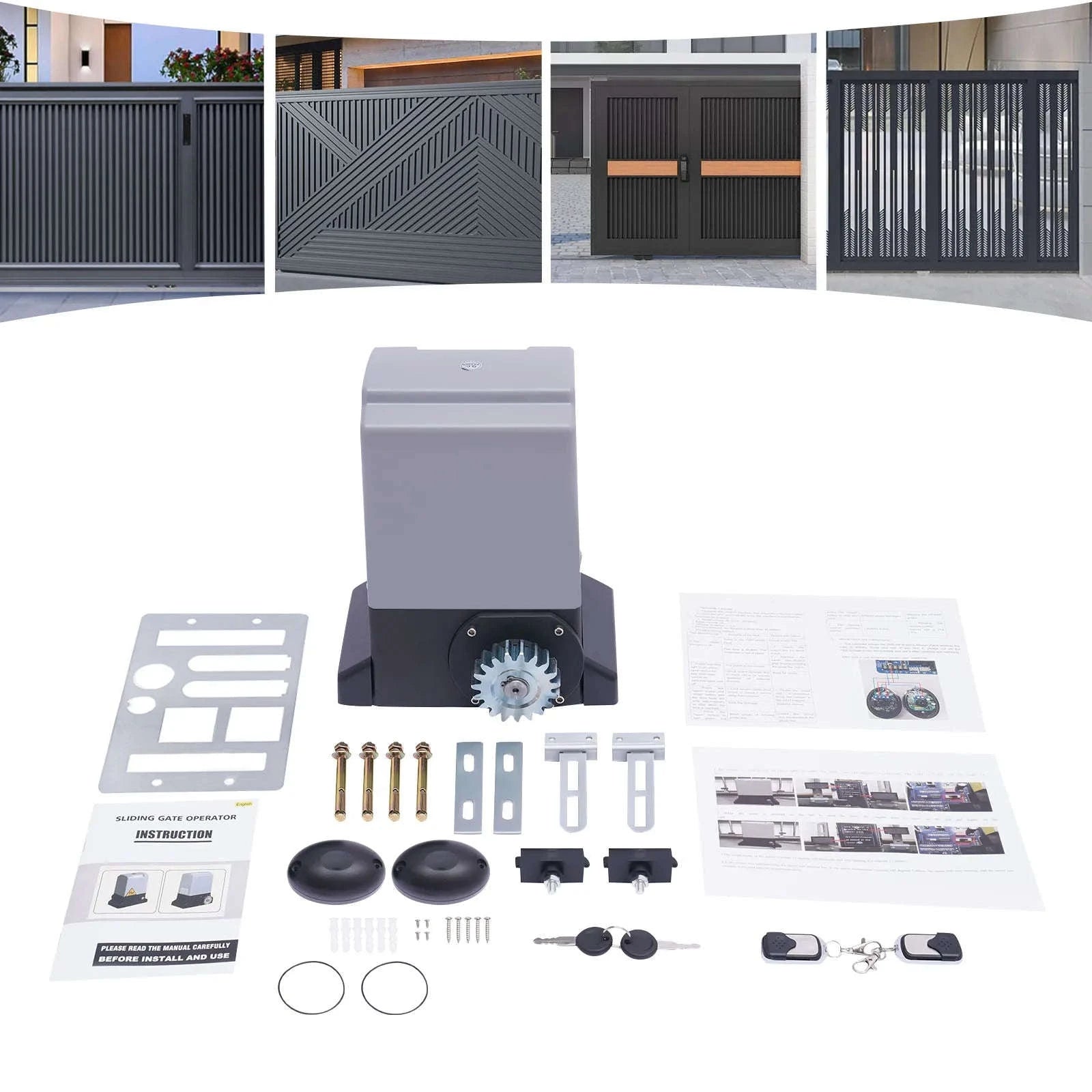 750W Sliding Electric Gate Opener with Remote Control-GERMANY