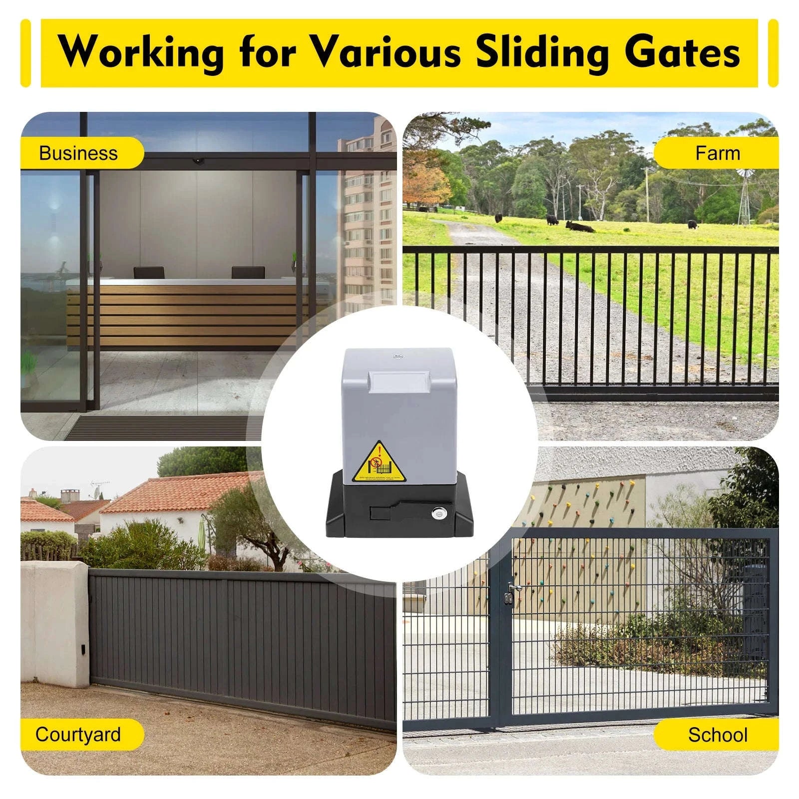 750W Sliding Electric Gate Opener with Remote Control-GERMANY