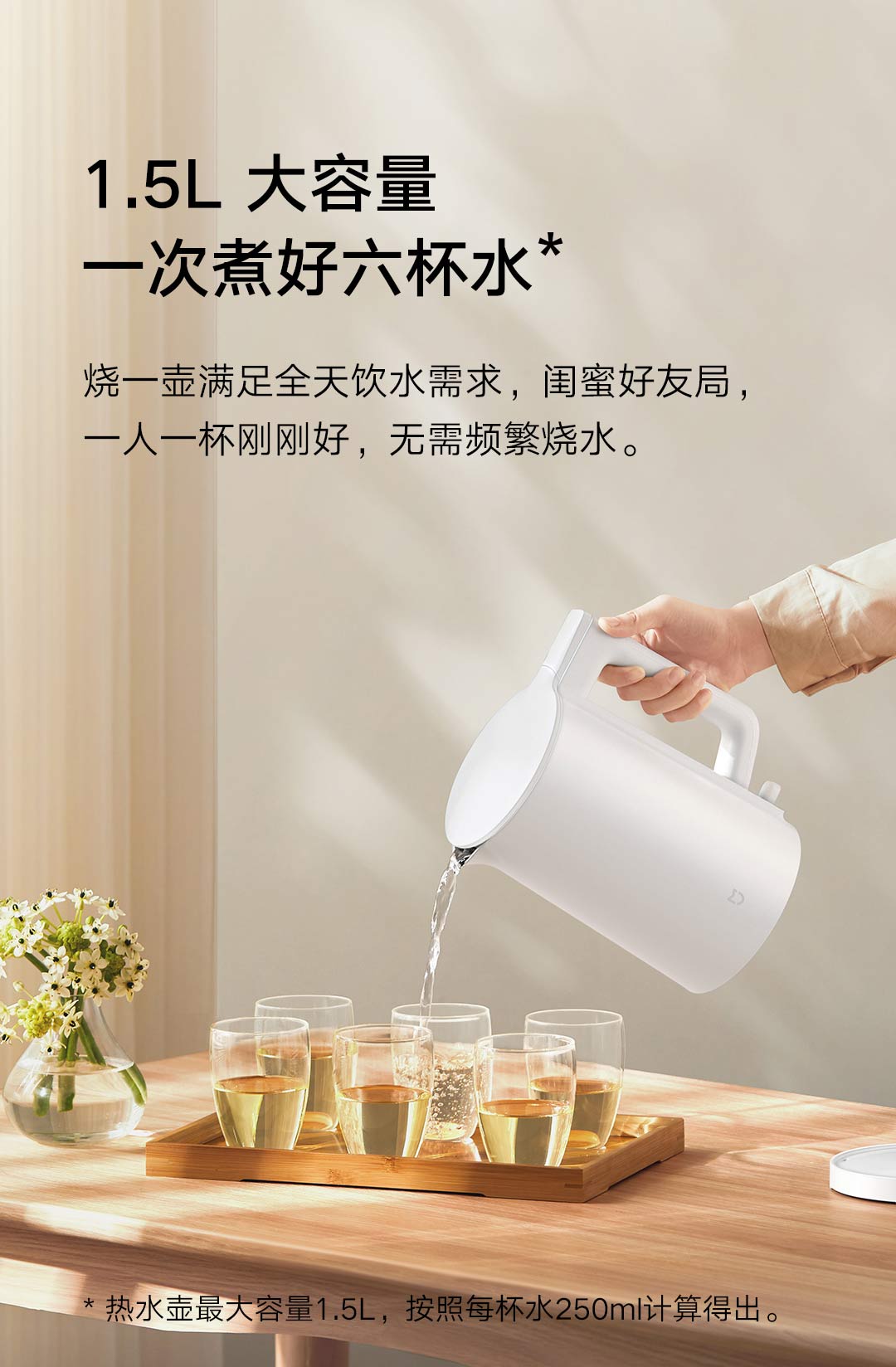 Xiaomi Mi Electric Kettle N1 1.5L 1500W Fast Boil Double-Layer