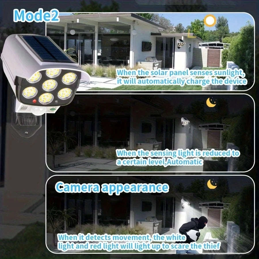 77 LED Outdoor Motion Sensor Solar Security Light-No remote-2 Kits