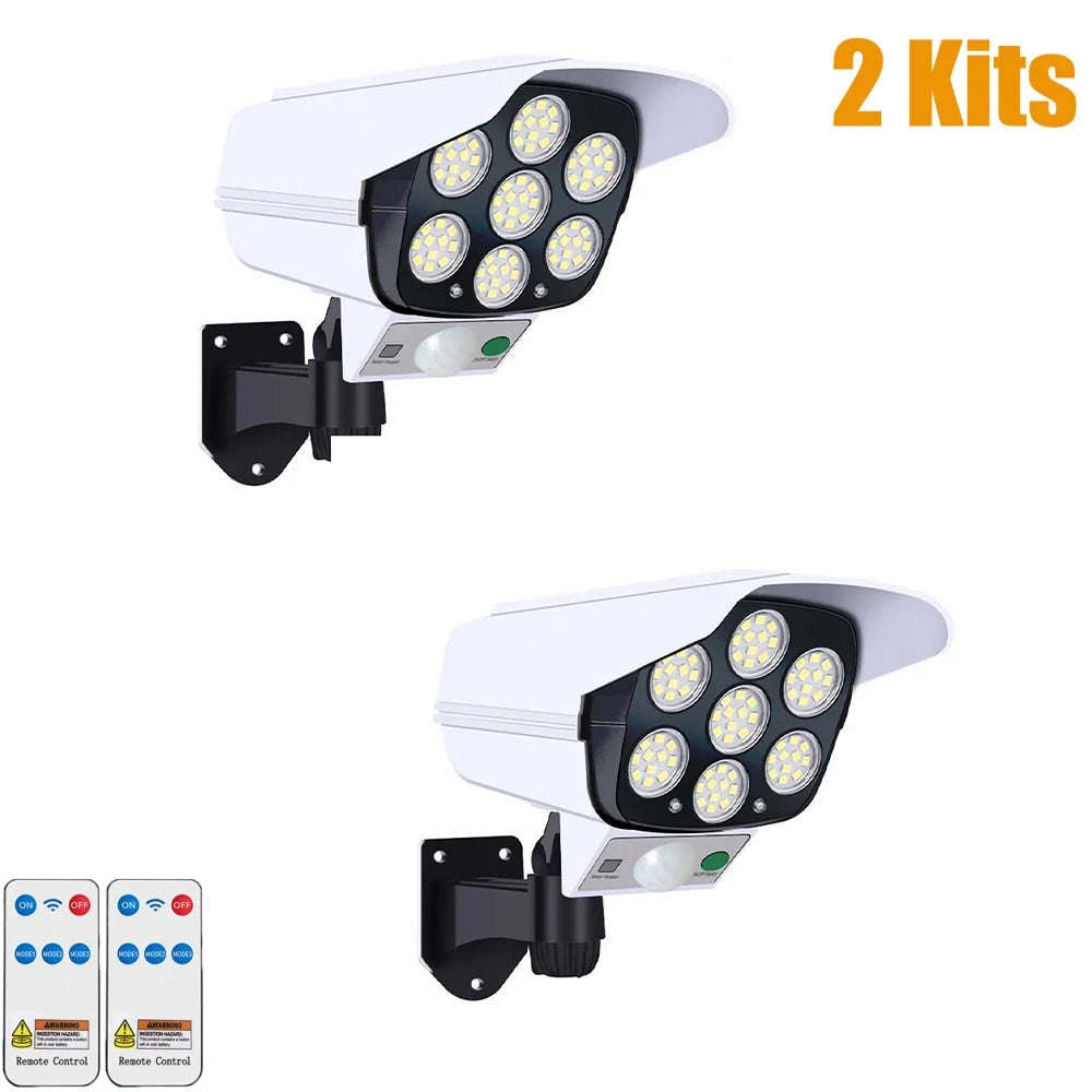 77 LED Outdoor Motion Sensor Solar Security Light-No remote-2 Kits