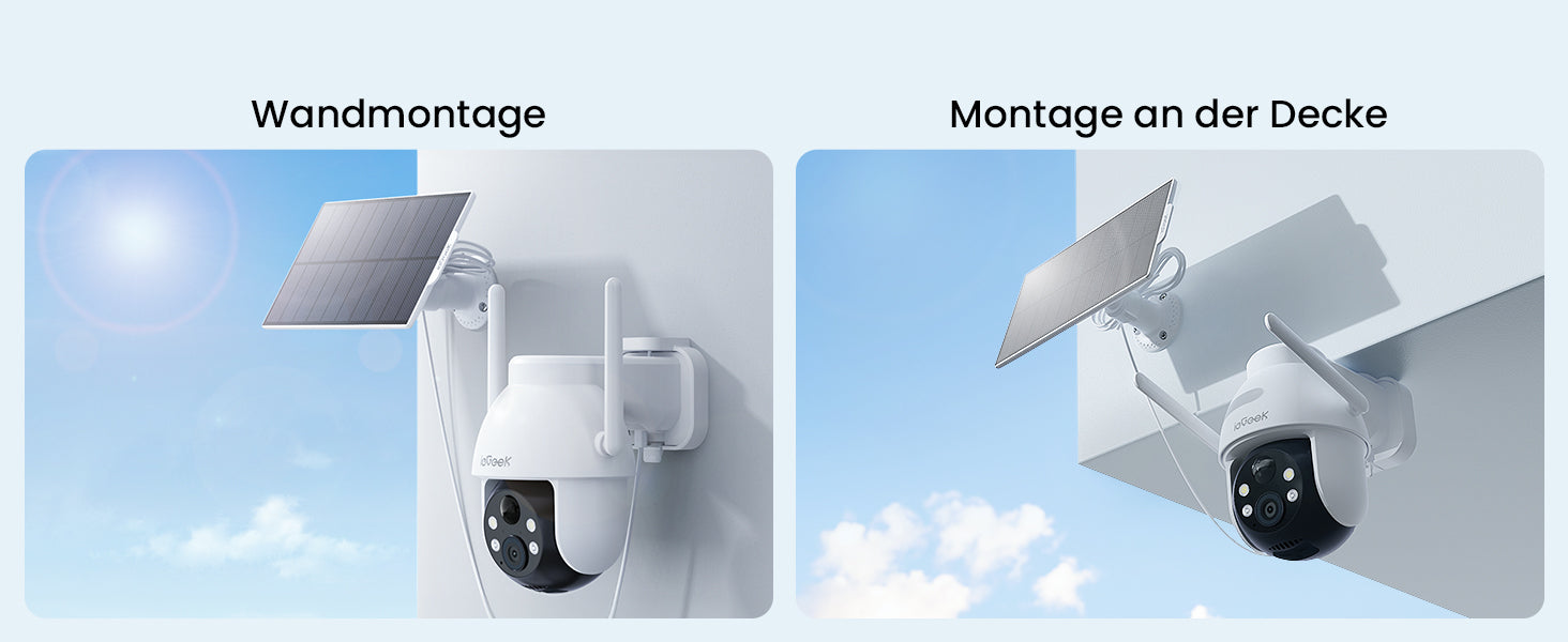 IeGeek 2K 3MP wireless outdoor WiFi monitoring camera -360 ° pan tilt outdoor wireless solar humanoid detection intelligent