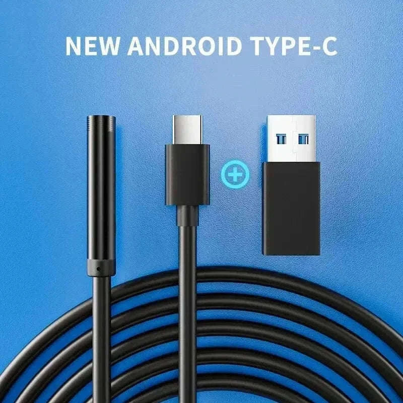 7mm USB-C Endoscope Camera IP67 Waterproof with LED for Android & PC-7mm Soft Cable / 1.5m