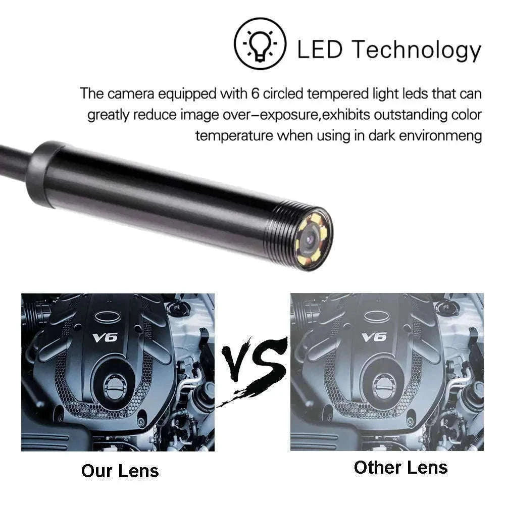 7mm USB-C Endoscope Camera IP67 Waterproof with LED for Android & PC-7mm Soft Cable / 1.5m