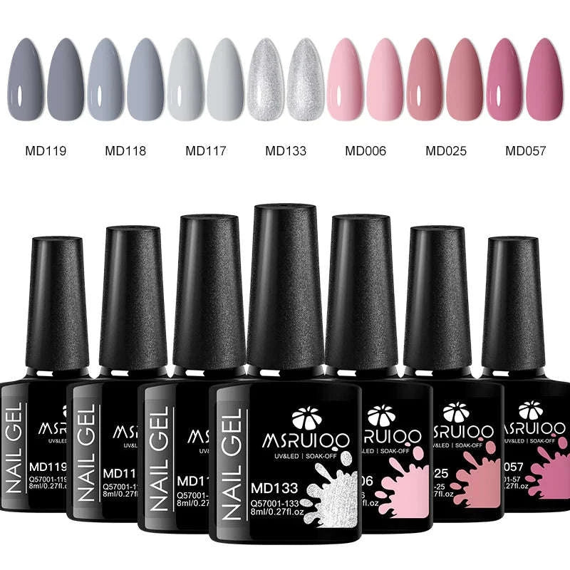 7PC Nail Gel Polish Set – DIY Nail Art Design Kit-ZH26023