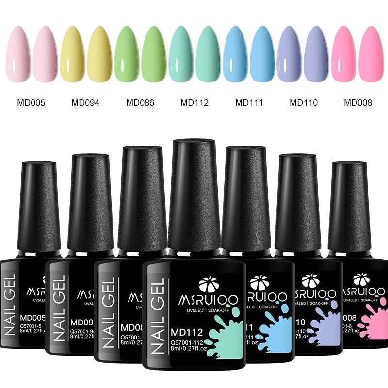7PC Nail Gel Polish Set – DIY Nail Art Design Kit-ZH26023