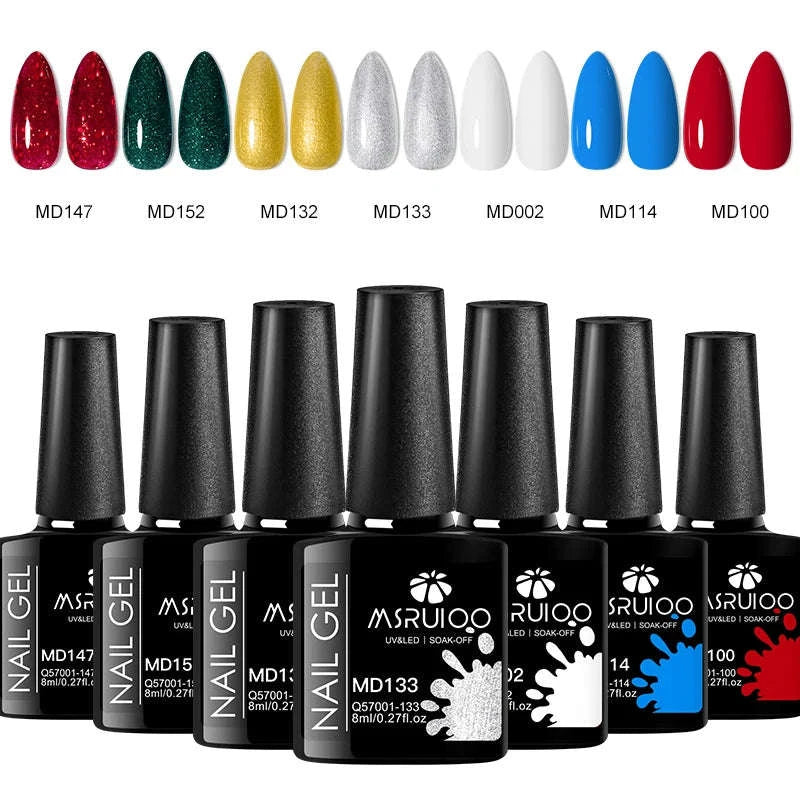 7PC Nail Gel Polish Set – DIY Nail Art Design Kit-ZH26023