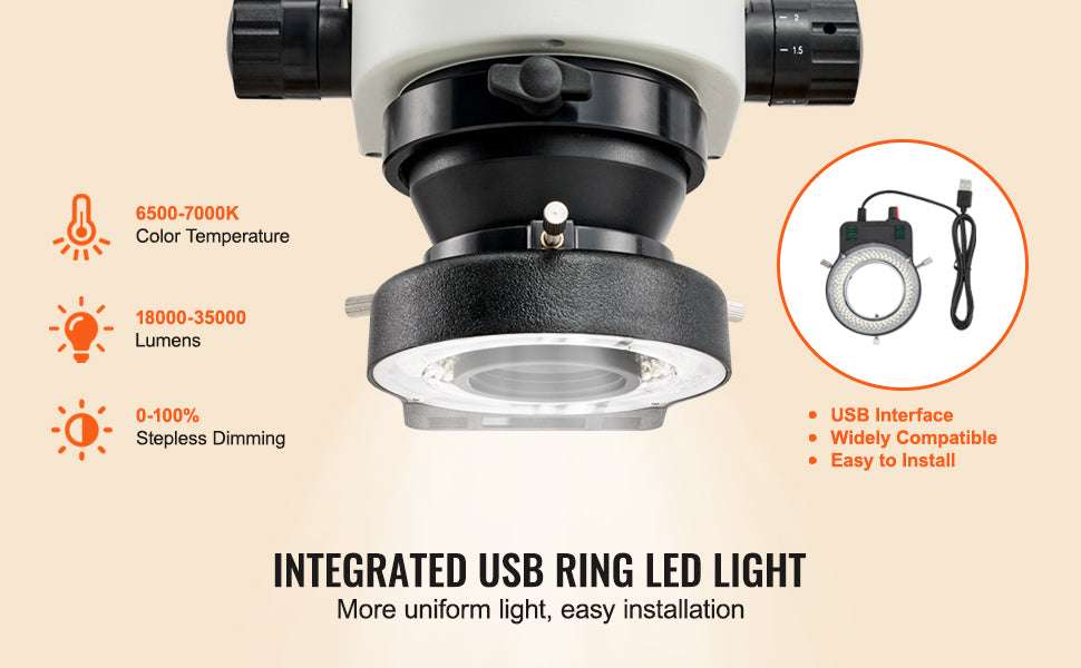7X–45X Multi-Directional Jewelry Microscope with LED Ring Light-with Ball Vise / france