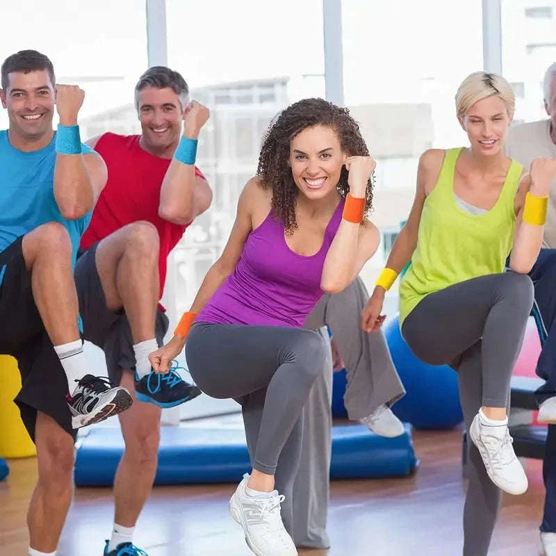 8×10CM Sports Wristbands for Sweat Control and Wrist Support-White (2Pcs)