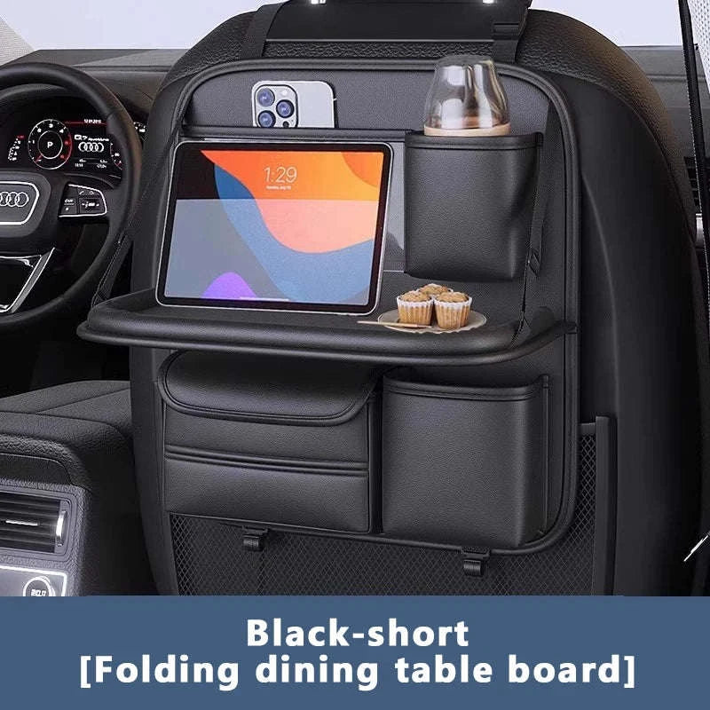8-in-1 Car Seat Back Storage Bag with Foldable Tray-upgraded version