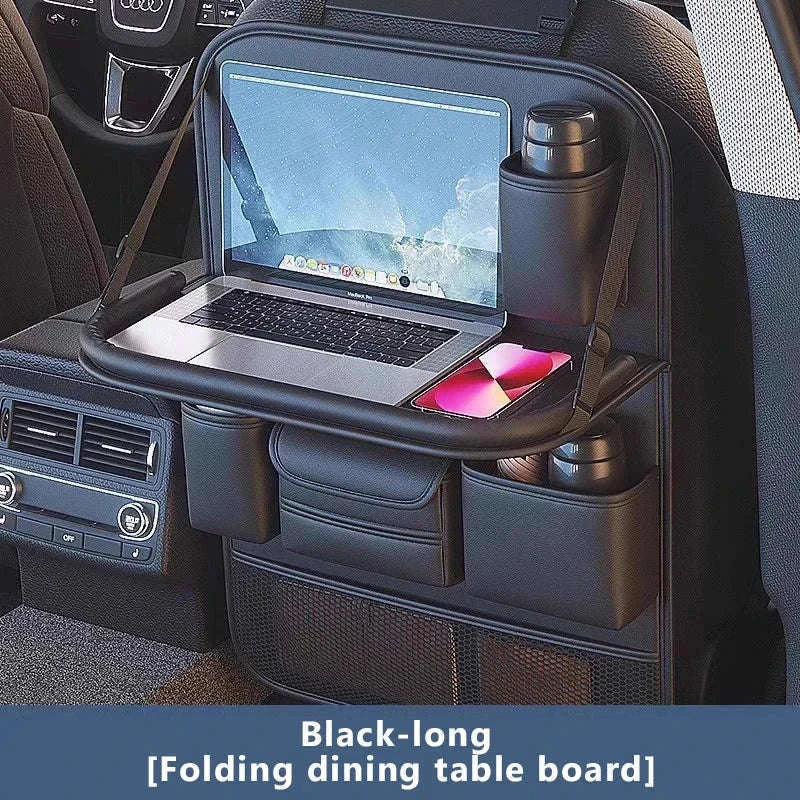 8-in-1 Car Seat Back Storage Bag with Foldable Tray-upgraded version