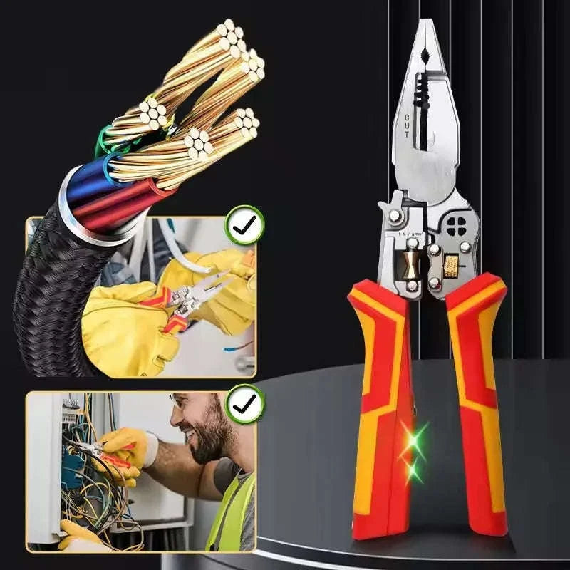 8-in-1 Multi-Function Wire Stripper, Cutter & Crimping Pliers Tool-Default Title