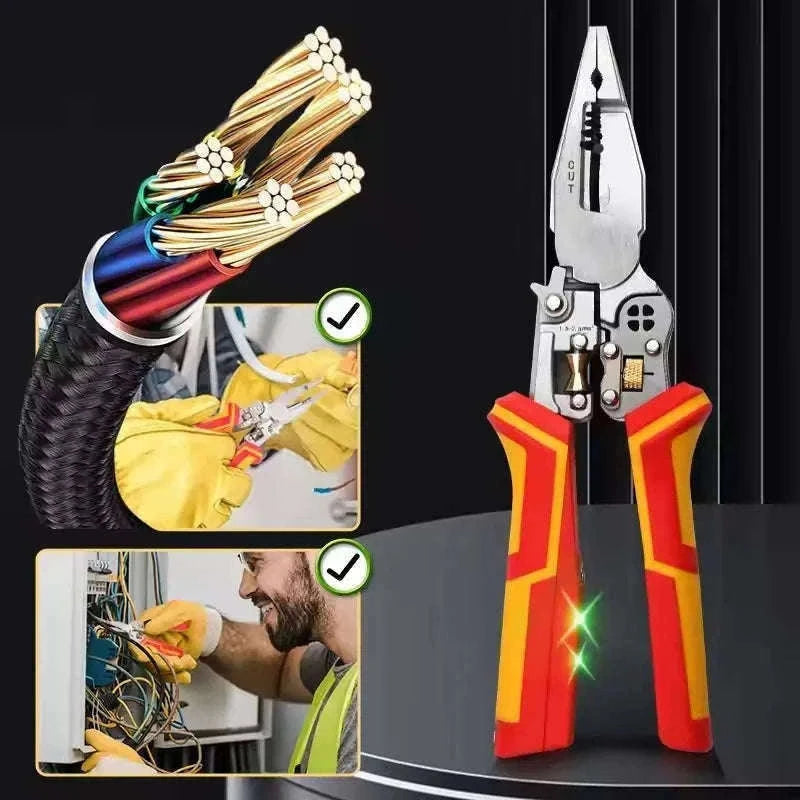 8-in-1 Multi-Function Wire Stripper, Cutter & Crimping Pliers Tool-Default Title