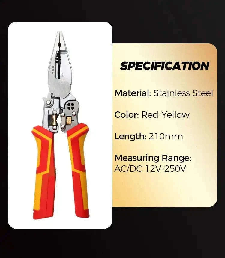 8-in-1 Multi-Function Wire Stripper, Cutter & Crimping Pliers Tool-Default Title