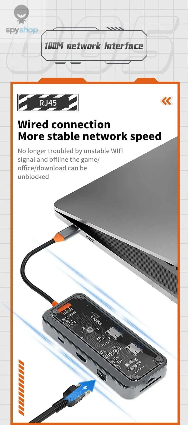 8‑in‑1 USB‑C Docking Station Hub for MacBook Pro & Air-10in1 -SW10V