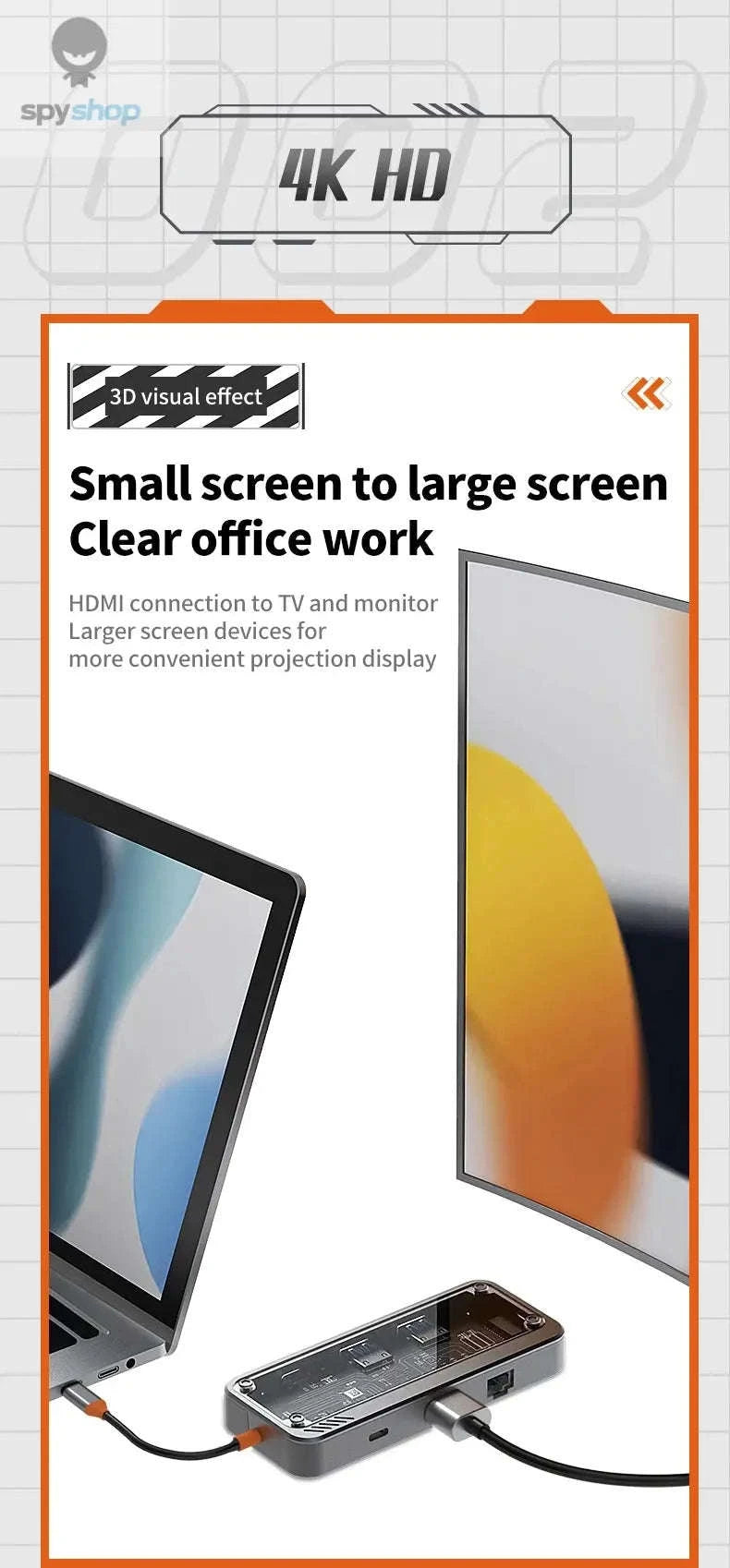 8‑in‑1 USB‑C Docking Station Hub for MacBook Pro & Air-10in1 -SW10V