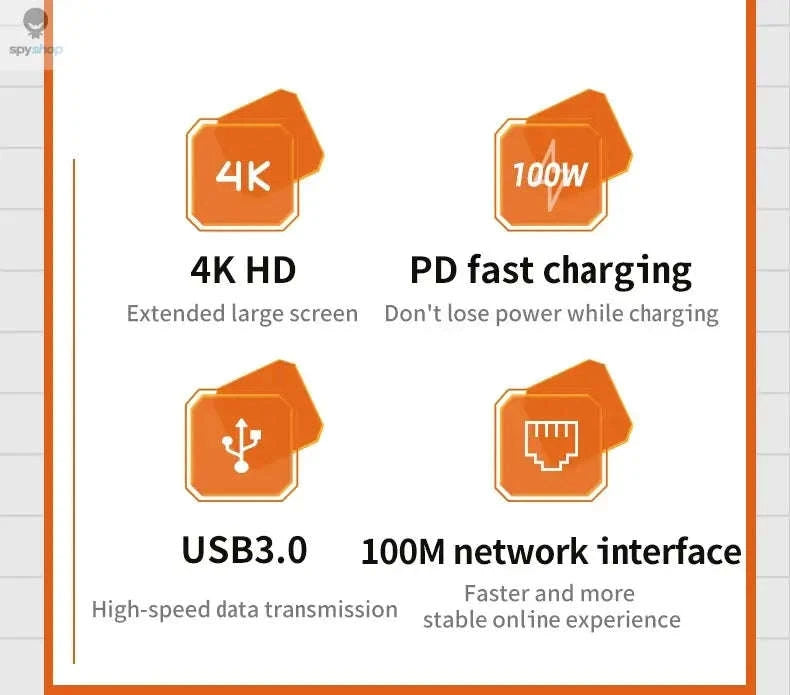 8‑in‑1 USB‑C Docking Station Hub for MacBook Pro & Air-10in1 -SW10V