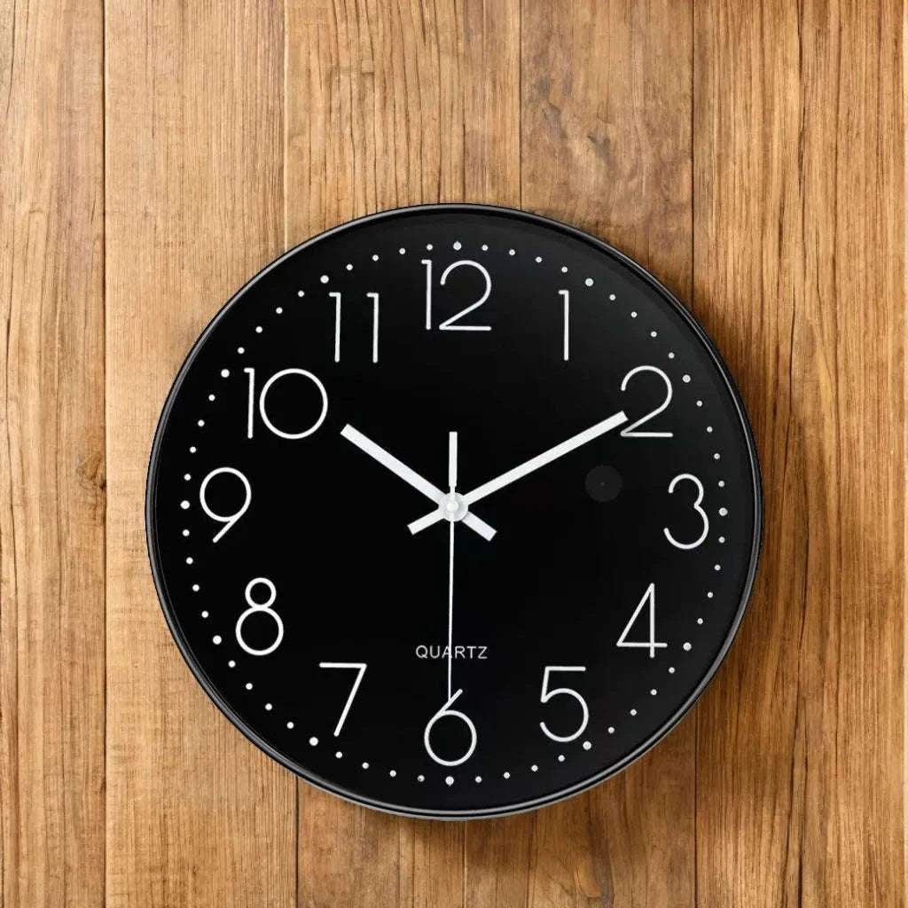 8‑Inch Creative Nanny Wall Clock with Hidden IP Camera-black / Add 64G Card