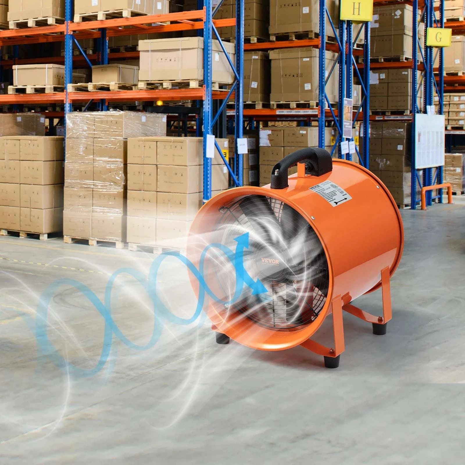 8 Inch Exhaust Fan with PVC Duct Hose 1070CFM Industrial Blower-5M / CZECH REPUBLIC