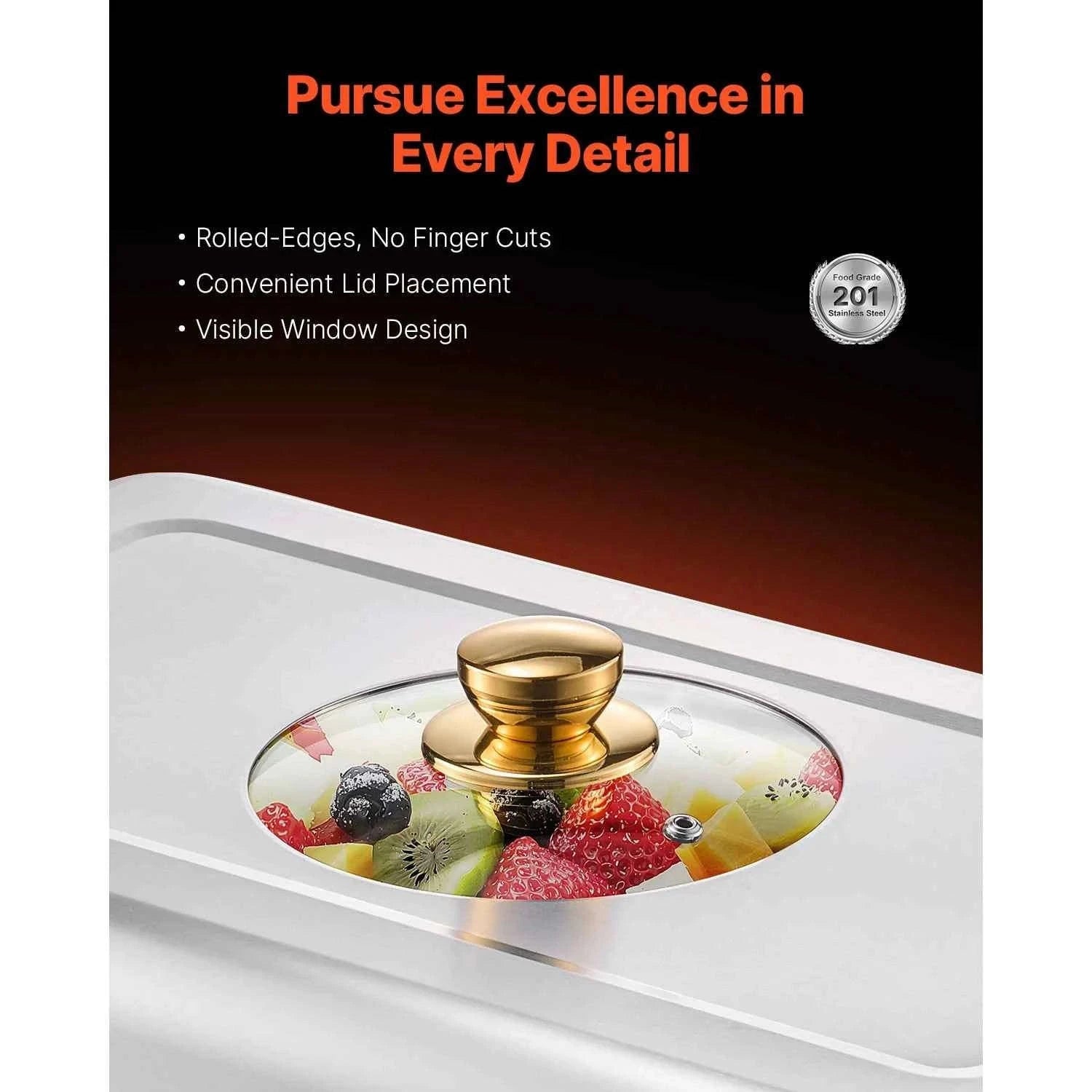 8 Qt 2-Pack Chafing Dish Buffet Set with 4 Full Size Pans-4 Packs / United States