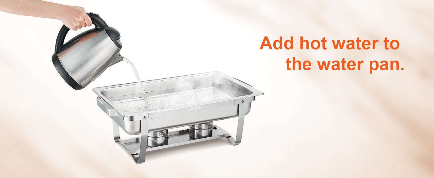 8 Qt Rectangle Chafing Dish Buffet Warmer Set-2 Packs / United States