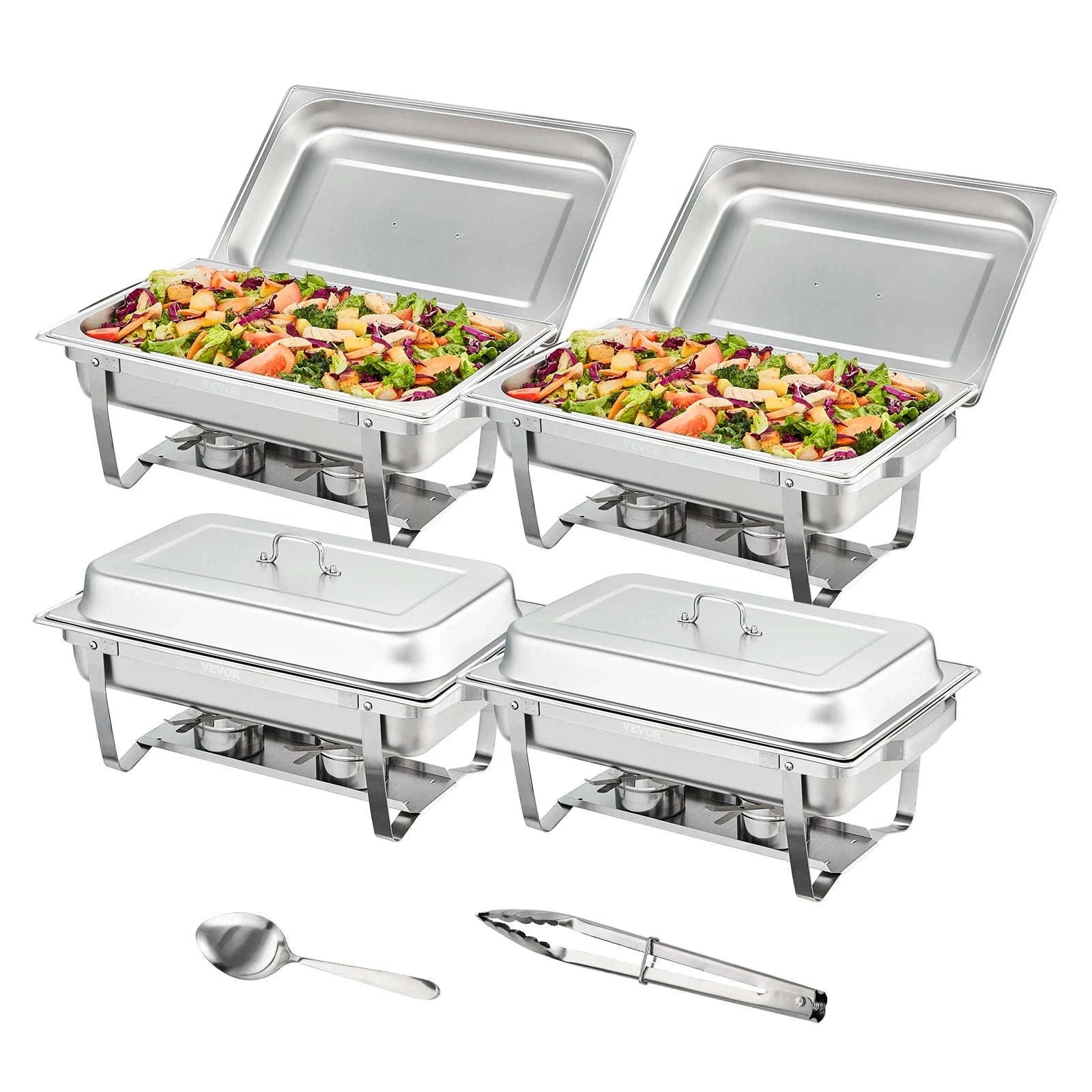 8 Qt Rectangle Chafing Dish Buffet Warmer Set-2 Packs / United States