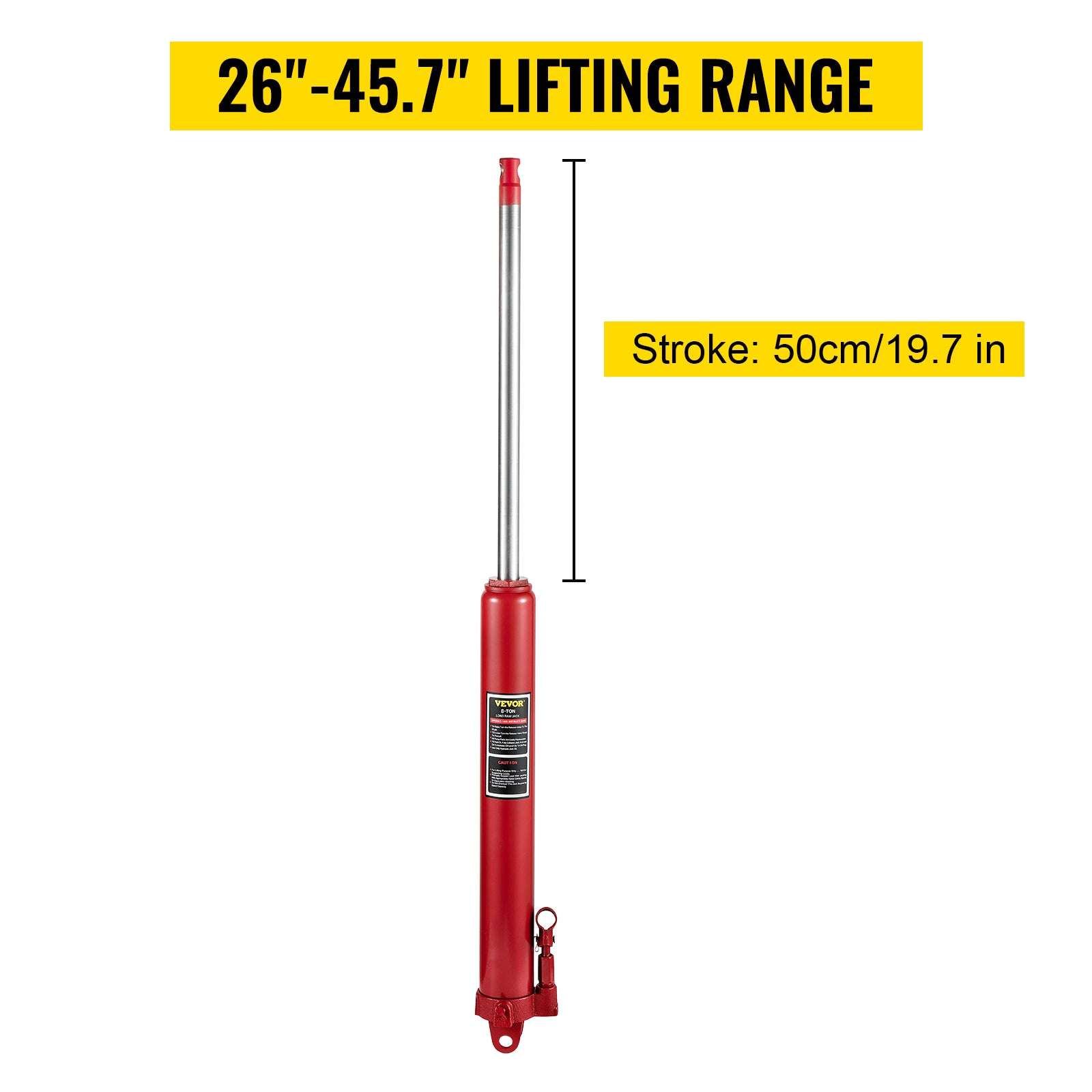 8 Ton Hydraulic Long Ram Jack for Engine Hoists & Shop Cranes-United States