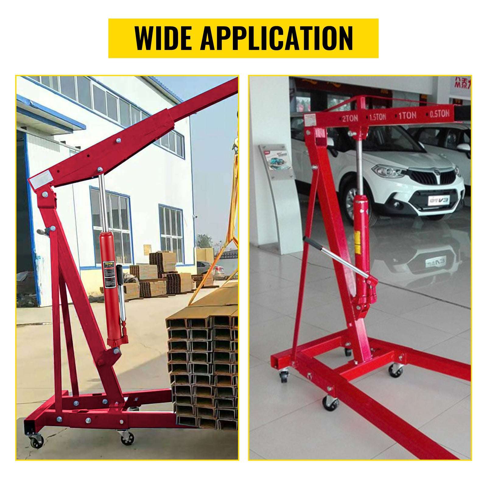 8 Ton Hydraulic Long Ram Jack for Engine Hoists & Shop Cranes-United States