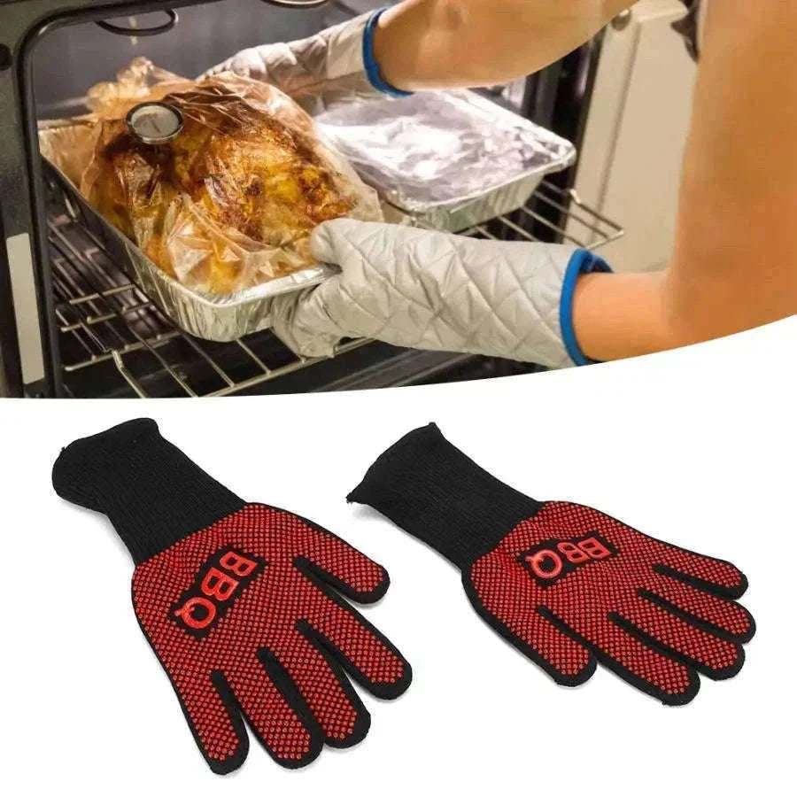 800°C Heat Resistant Fire Gloves for BBQ, Oven, and Baking-Default Title