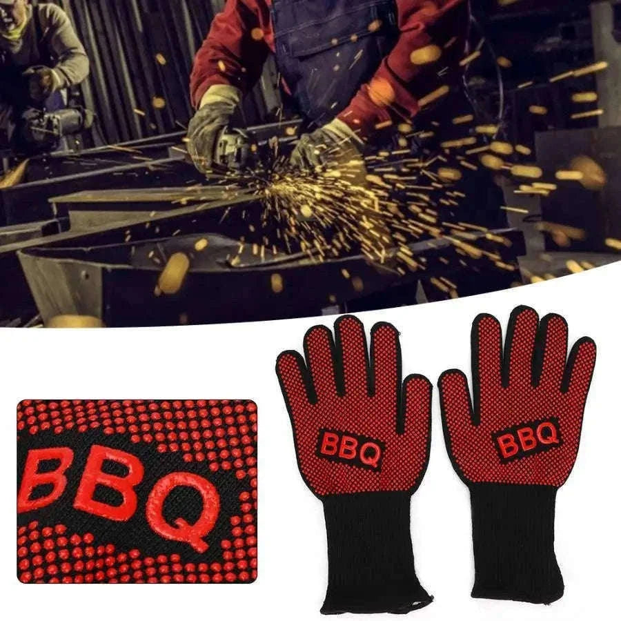 800°C Heat Resistant Fire Gloves for BBQ, Oven, and Baking-Default Title