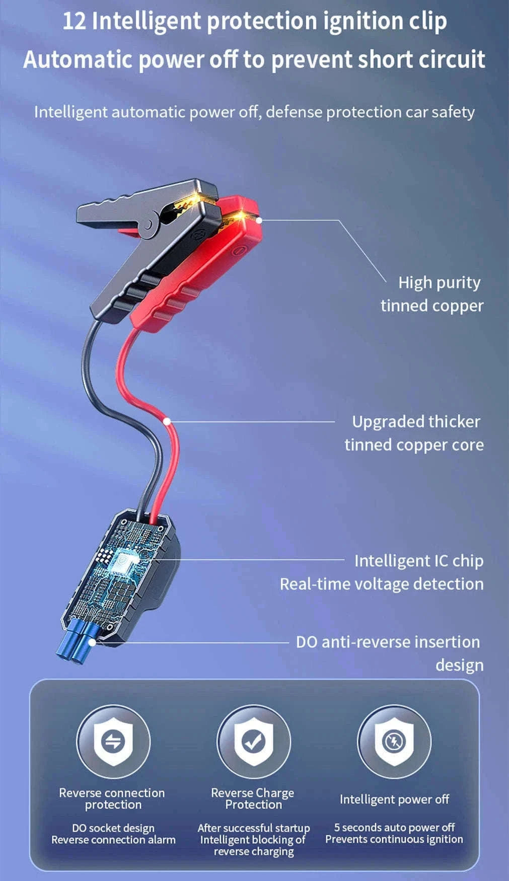 8000A Car Jump Starter with Air Compressor & Portable Power Bank-8000A Ordinary Clip / China Mainland