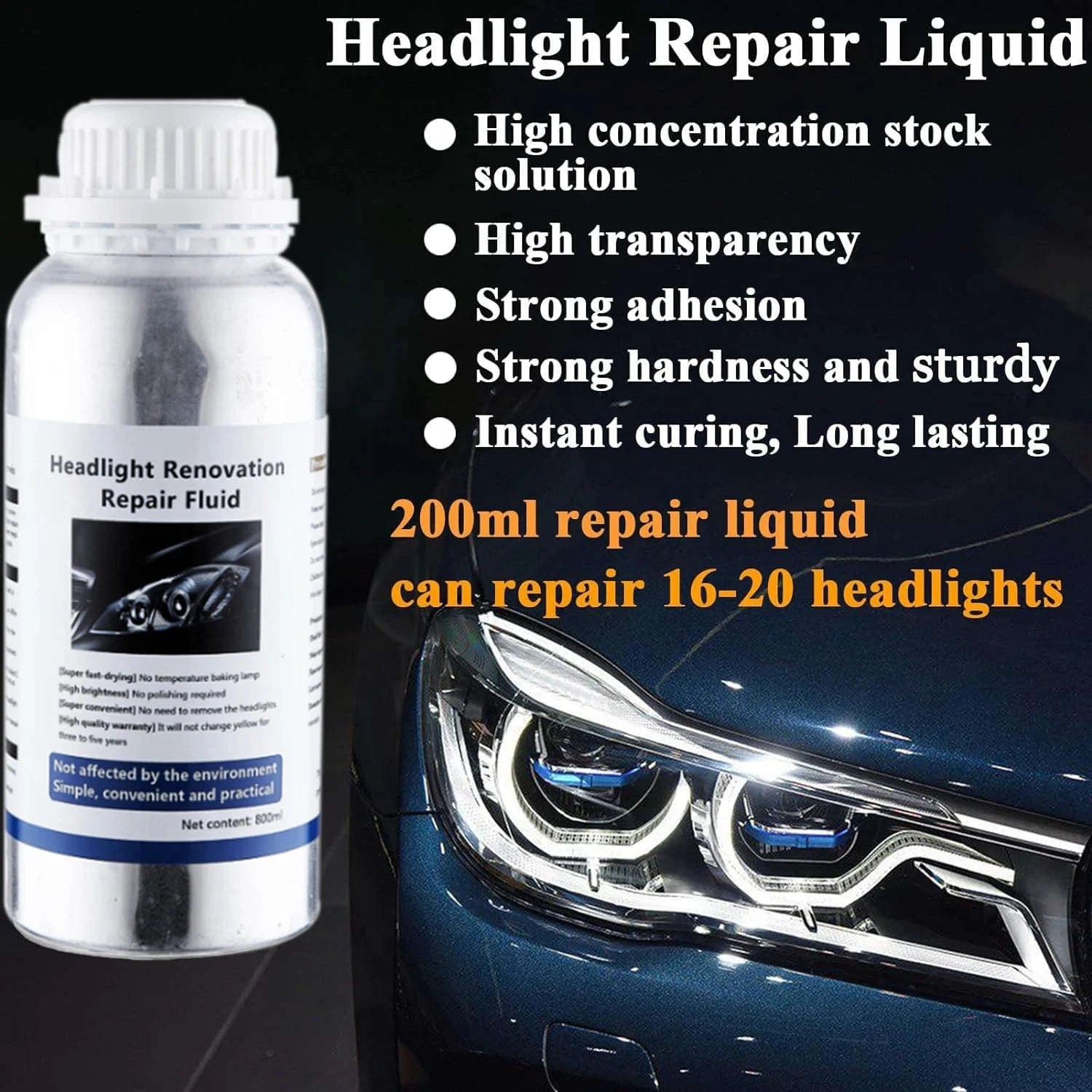 800ML Car Headlight Repair Tool Heating Cup – Professional Restoration System-350ML liquid
