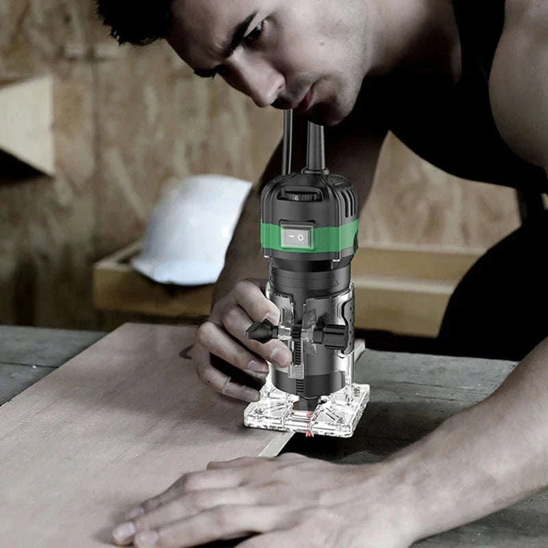 800W 6‑Speed Electric Wood Edge Router Trimmer-Standard / Poland