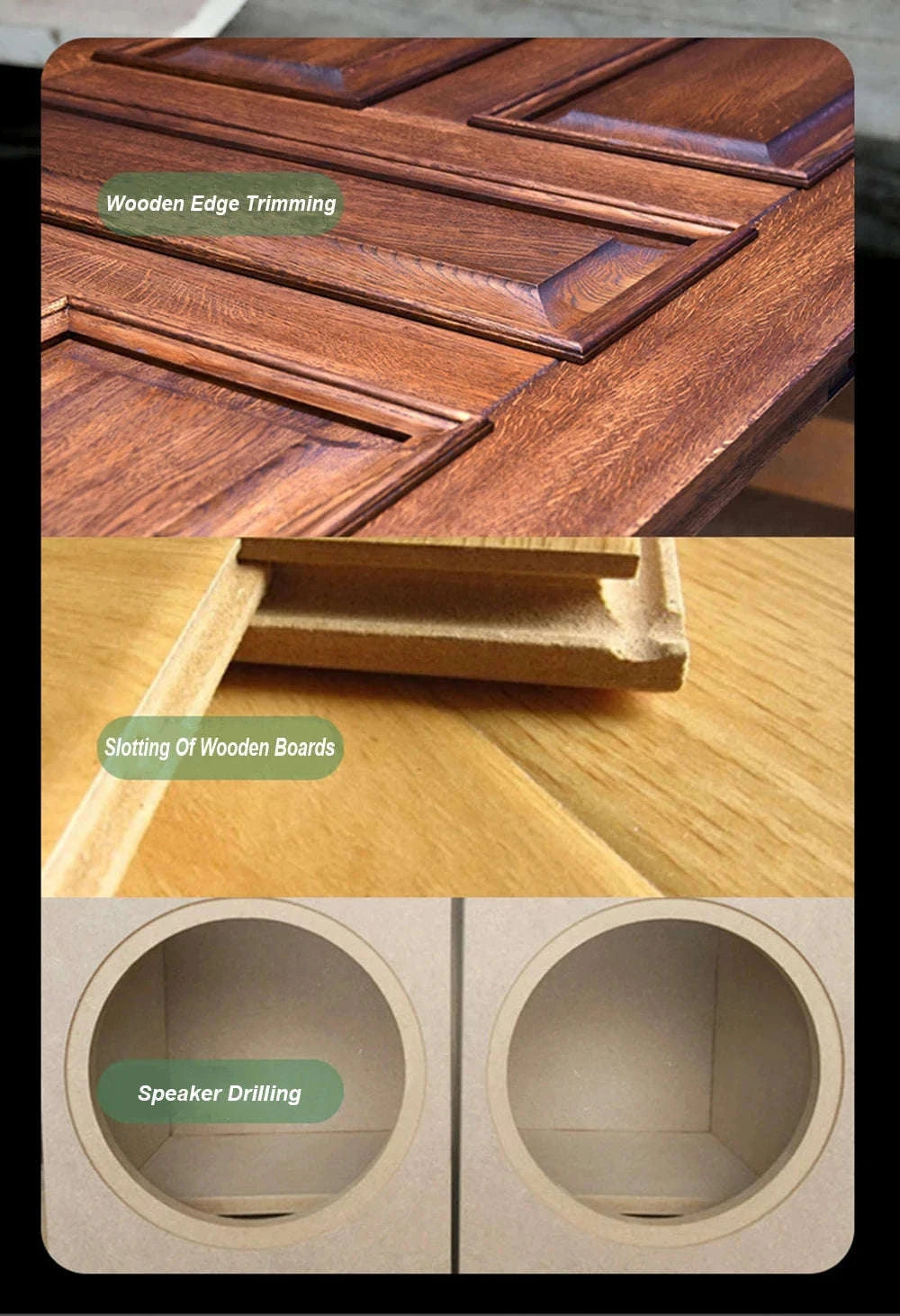 800W 6‑Speed Electric Wood Edge Router Trimmer-Standard / Poland