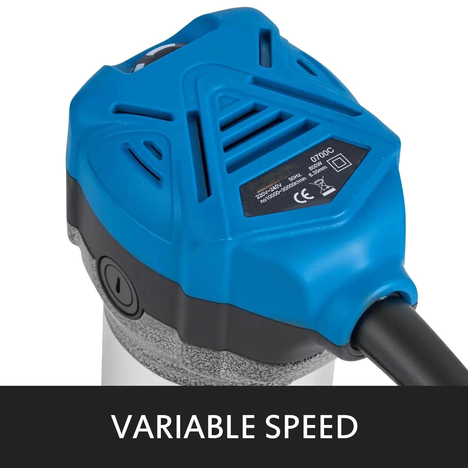 800W Compact Wood Router Kit Variable Speed 10,000–30,000 RPM-4 Bases / United States