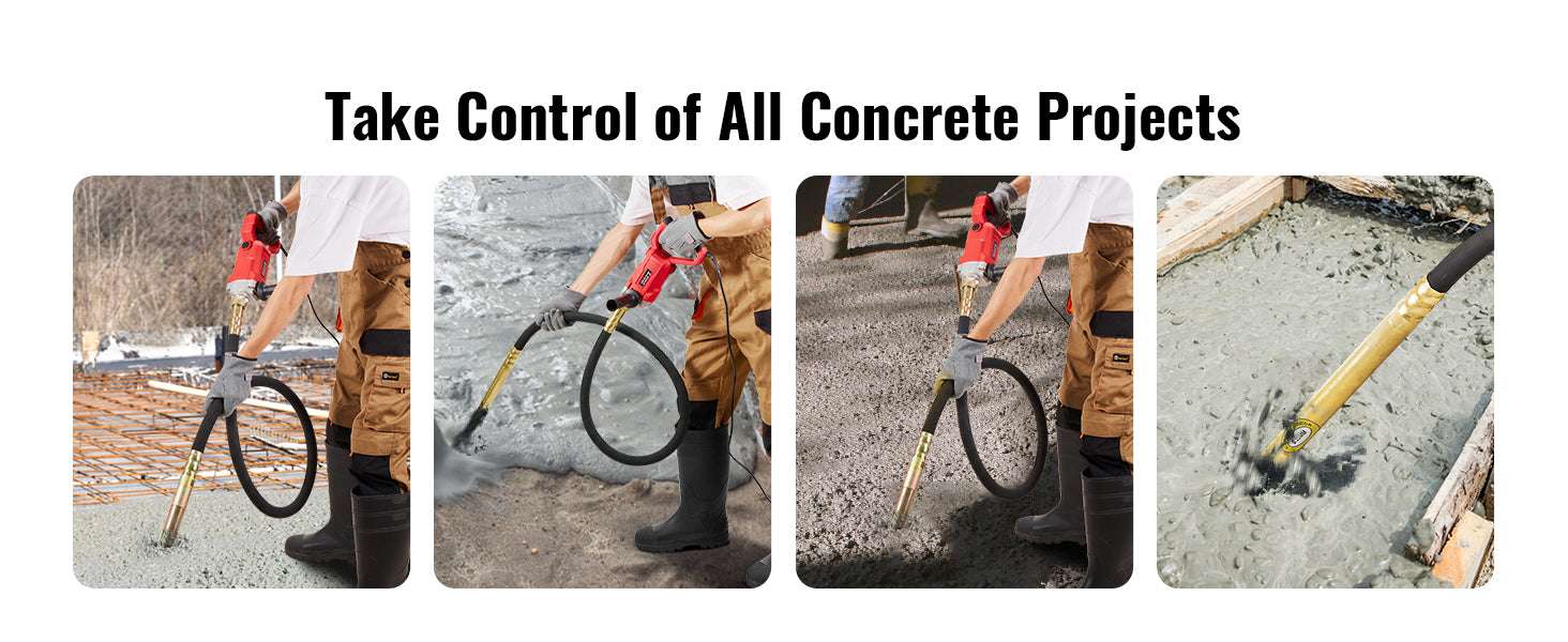 800W Electric Concrete Vibrator 13000VPM Cement Compaction Tool-110v / United States / US