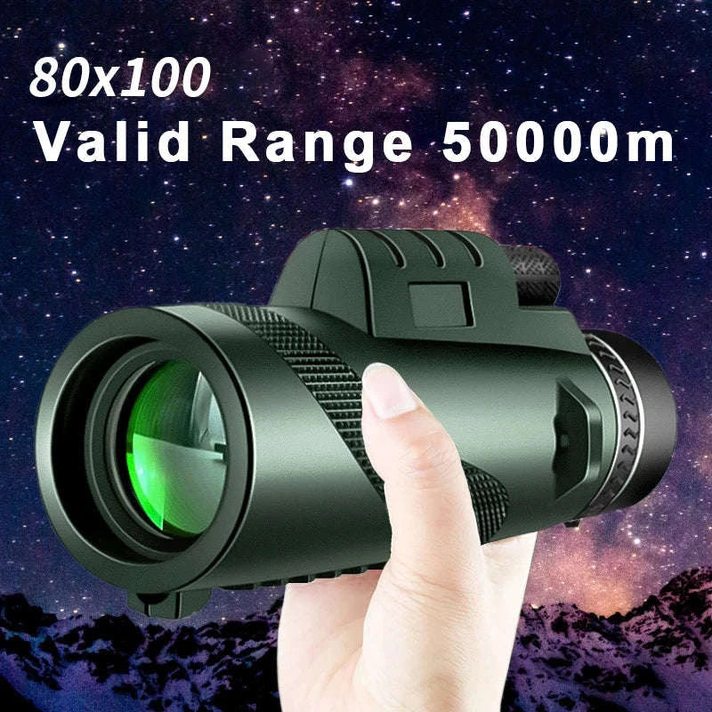 80x100 Monocular Telescope — HD Zoom Long-Range-DDHS-80x100