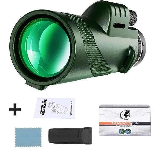 80x100 Monocular Telescope with Tripod and Phone Adapter-DDHS-80x100