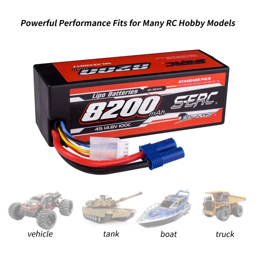 8200mAh Li-Polymer RC Battery 100C-S-8200-3S-100C-EC5 / United States