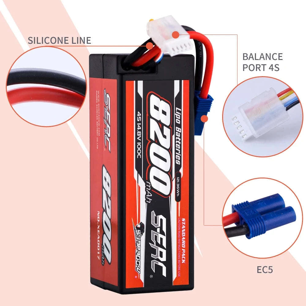 8200mAh Li-Polymer RC Battery 100C-S-8200-3S-100C-EC5 / United States