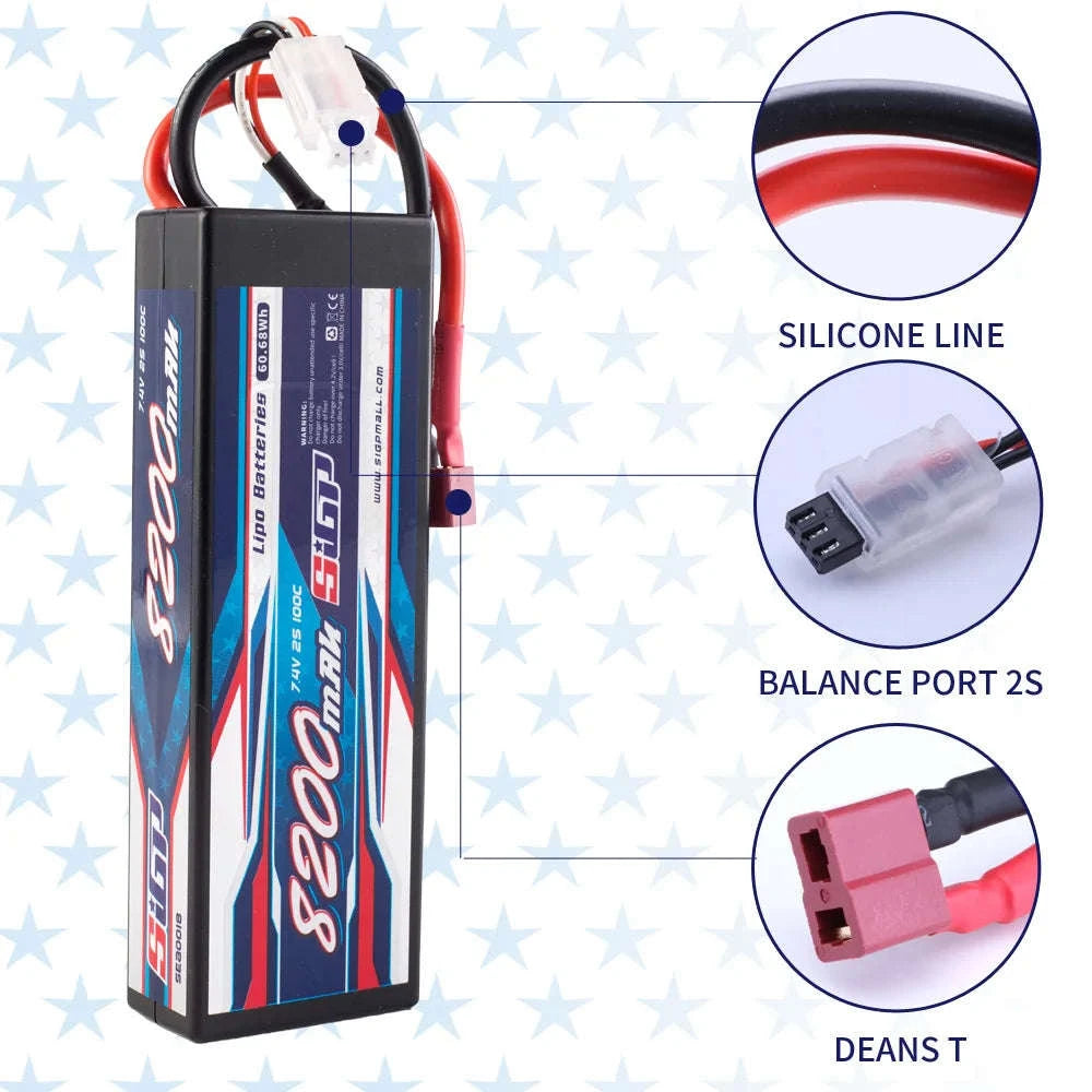 8200mAh Li-Polymer RC Battery 100C-S-8200-3S-100C-EC5 / United States