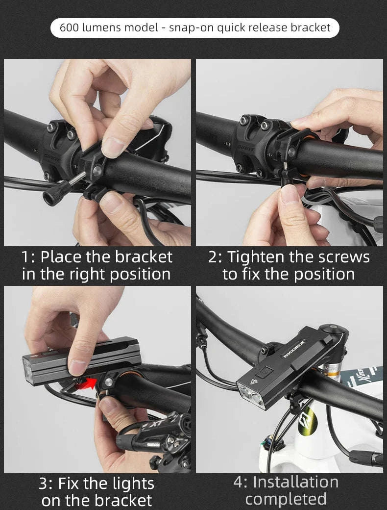 850LM Bike Front Light 10000mAh USB Rechargeable Headlight-24310002001